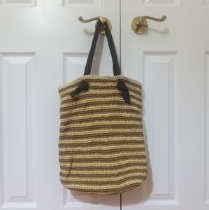 💚 2/$35 NWOT Gap woven straw fabric tote bag
